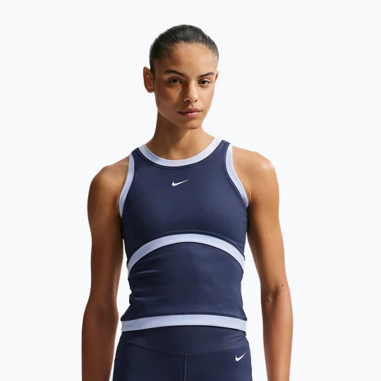 Obrázek produktu Dámské tréninkové tričko Nike One Dri-Fit midnight navy / hydrogen blue / white Námořnická modř
