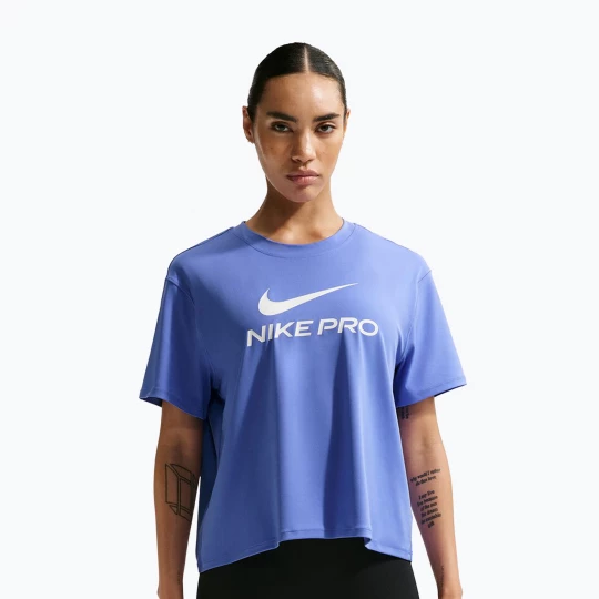 Obrázek produktu Dámské tréninkové tričko Nike Pro Dri-Fit Loose sapphire / white Modrá