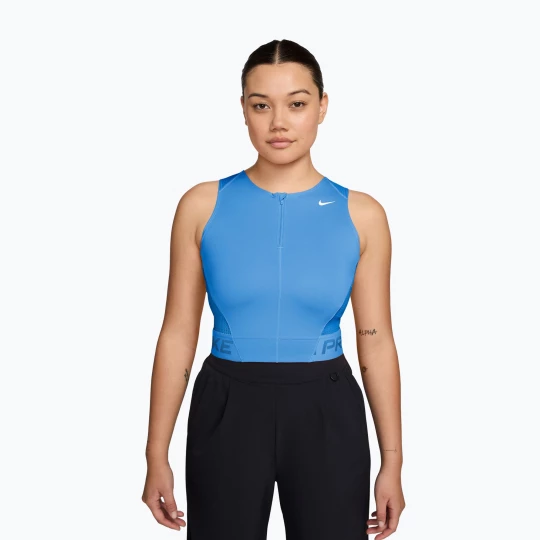 Obrázek produktu Dámské tréninkové tričko Nike Pro Dri-Fit university blue / light photo blue / white