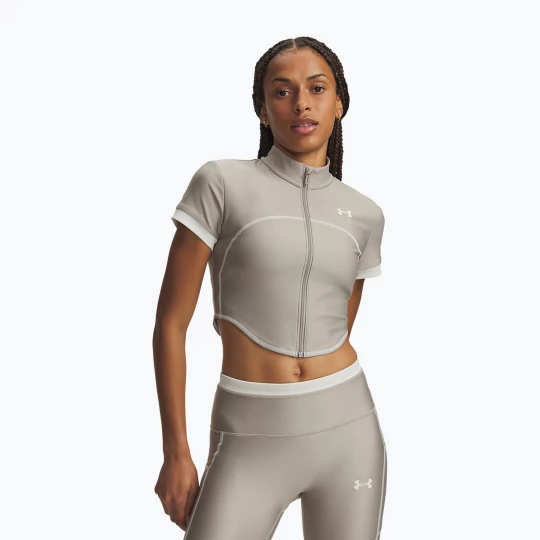 Obrázek produktu Dámské tréninkové tričko Under Armour HeatGear Novelty timberwolf taupe / summit white Béžová