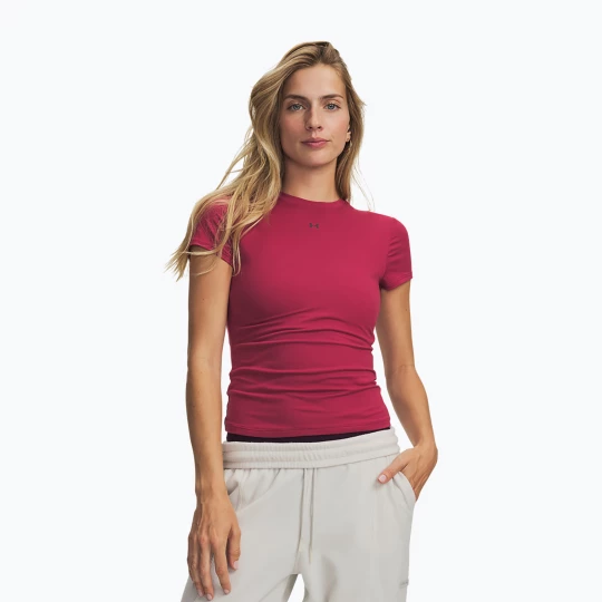 Obrázek produktu Dámské tréninkové tričko Under Armour Motion Fitted SS claret / ox blood Růžová