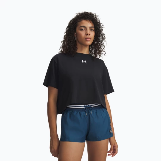 Obrázek produktu Dámské tréninkové tričko Under Armour Rival Boxy Tee Solid black / white