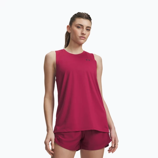 Obrázek produktu Dámské tréninkové tričko Under Armour Tech Tank Solid claret / ox blood Růžová