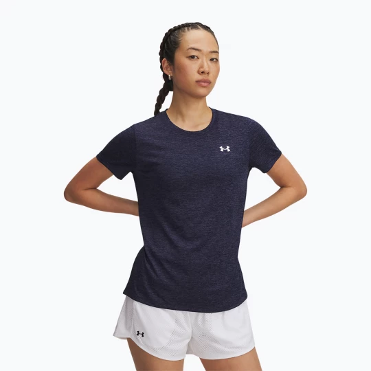 Obrázek produktu Dámské tréninkové tričko Under Armour Tech Twist midnight navy / white Námořnická modř