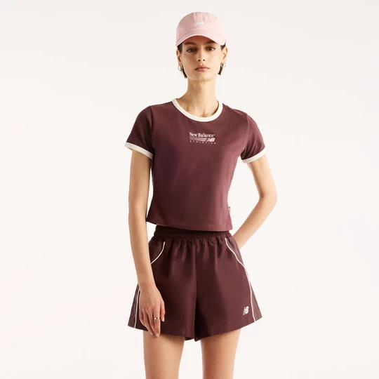 Obrázek produktu Dámské tričko New Balance WT62O4MBYLR – bordó