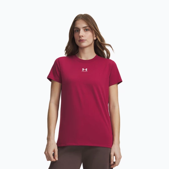 Obrázek produktu Dámské tričko Under Armour Rival Core claret / white Růžová
