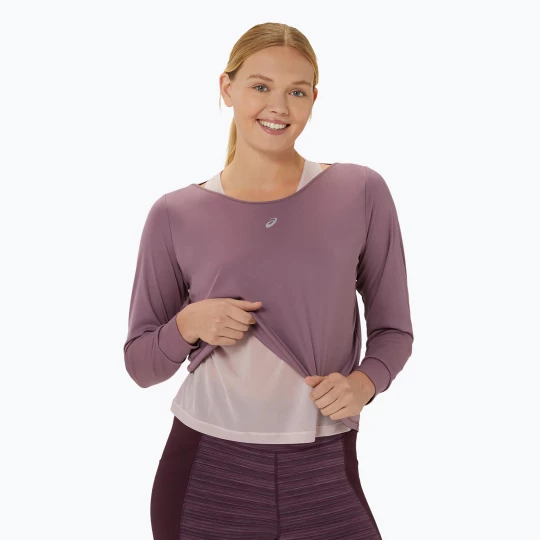 Obrázek produktu Dámský běžecký top longsleeve + tílko ASICS Nagino Run dusty mauve / watershed rose fialová