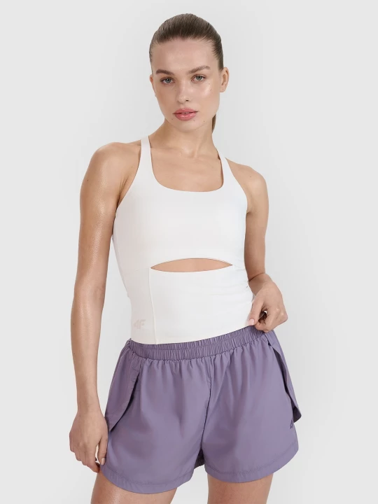 Obrázek produktu Dámský sportovní rychleschnoucí top slim 4F | Anna Lewandowska - bílý