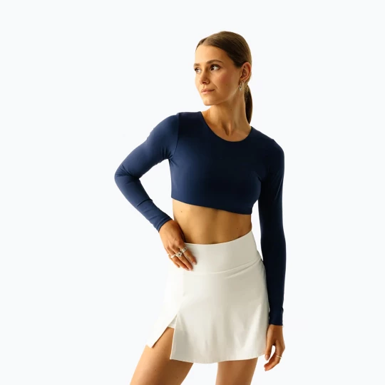 Obrázek produktu Dámský top na jógu JoyInMe Core Crop Top dark navy Námořnická modř