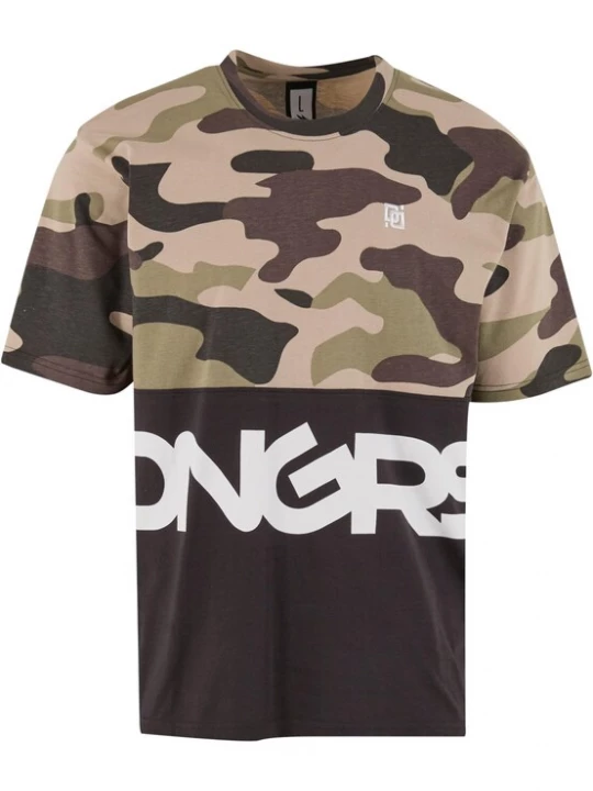 Obrázek produktu Dangerous DNGRS Tričko režná / khaki / černá / bílá