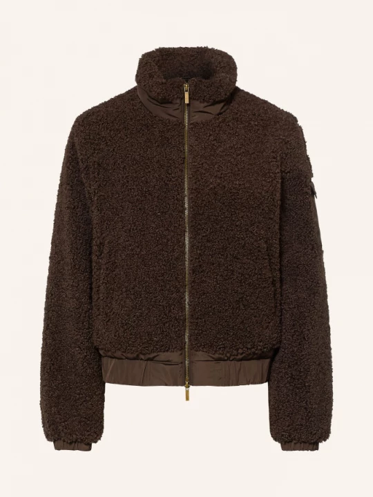 Obrázek produktu Darling Harbour Bunda Z Teddy Kožešiny V Kombinaci Materiálů dark brown