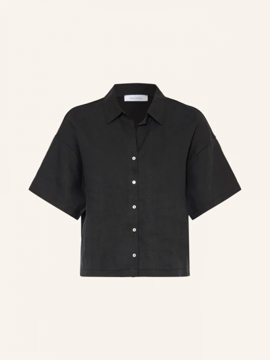 Obrázek produktu Darling Harbour Košile Z Kombinace Materiálů S Lnem black