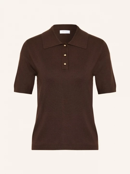Obrázek produktu Darling Harbour Pletené Polo Tričko dark brown