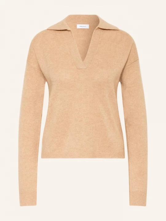 Obrázek produktu Darling Harbour Pletené Polo Tričko Z Kašmíru camel melange