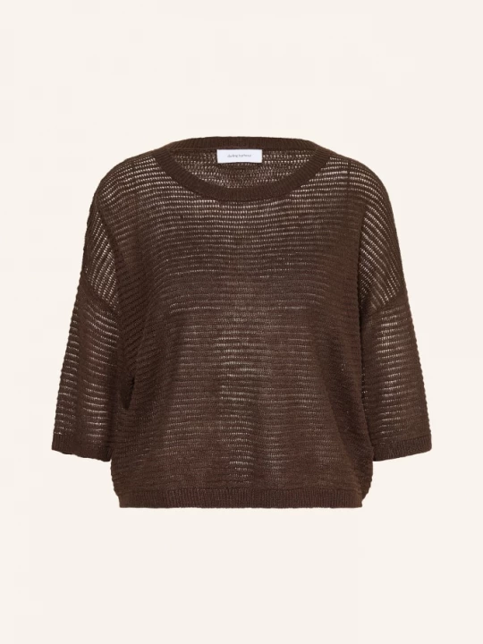 Obrázek produktu Darling Harbour Pletené Tričko Z Lnu dark brown