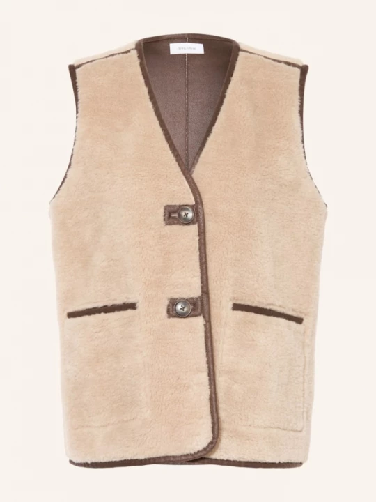 Obrázek produktu Darling Harbour Vesta Z Medvídkové Kožešiny beige