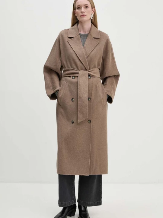 Obrázek produktu Day Birger et Mikkelsen Kabát Day Birger et Mikkelsen Howard - Double Faced Wool béžová