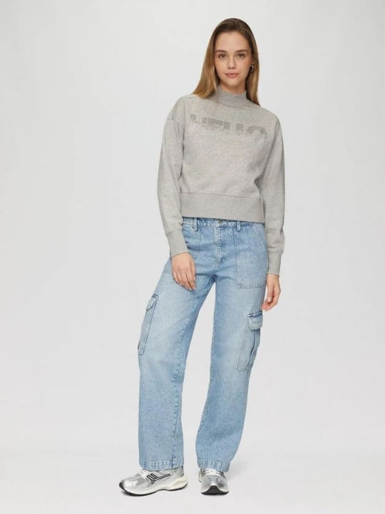 Obrázek produktu Denim Catie, střední výška, široké nohavice QS modrá