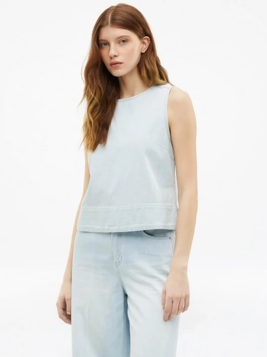 Obrázek produktu Denim top ze směsi lnu s.Oliver modrá