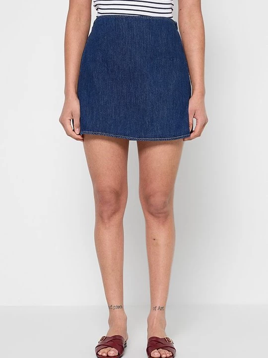 Obrázek produktu Denimová sukně GAP tmavomodrý denim