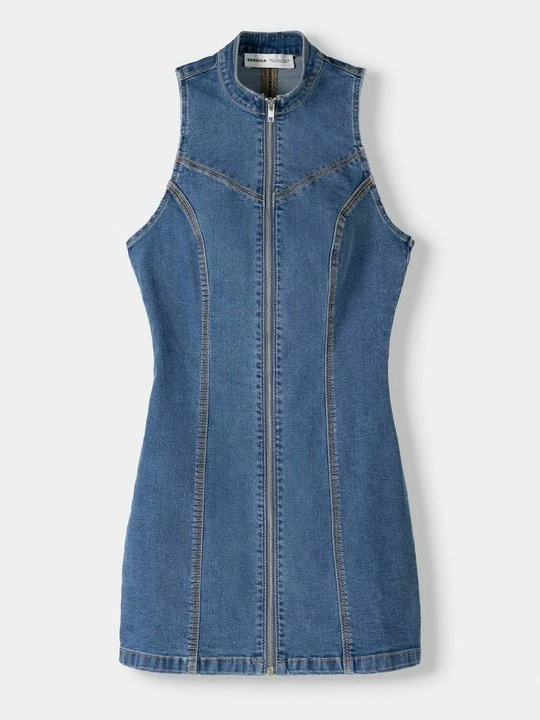 Obrázek produktu Denimové šaty Bershka světlemodrý denim