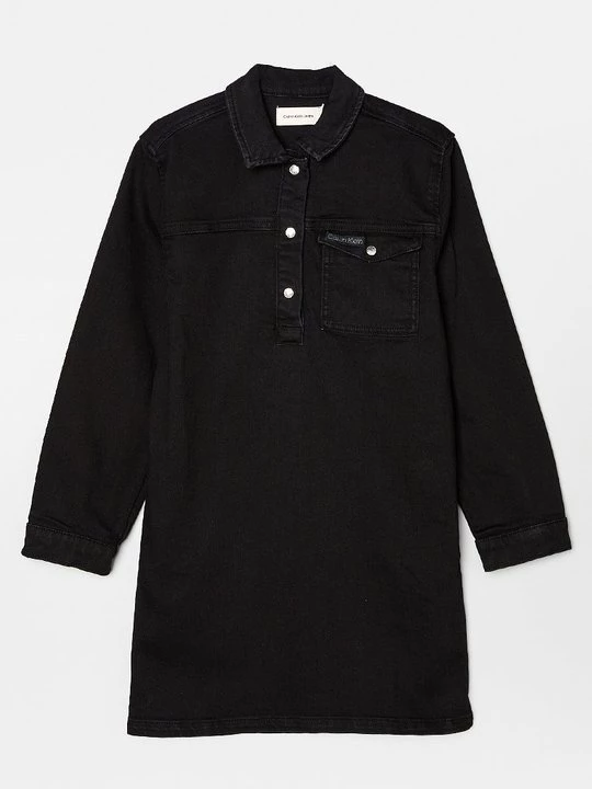 Obrázek produktu Denimové šaty Calvin Klein Jeans skvrnitě černá