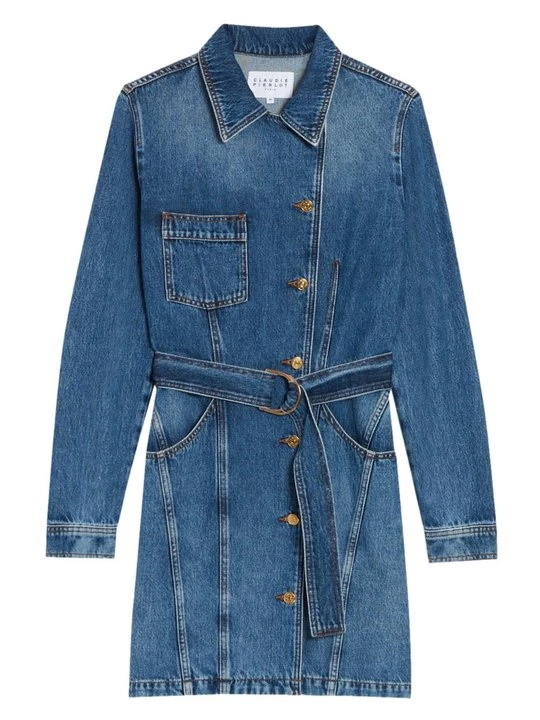 Obrázek produktu Denimové šaty CLAUDIE PIERLOT modrý denim