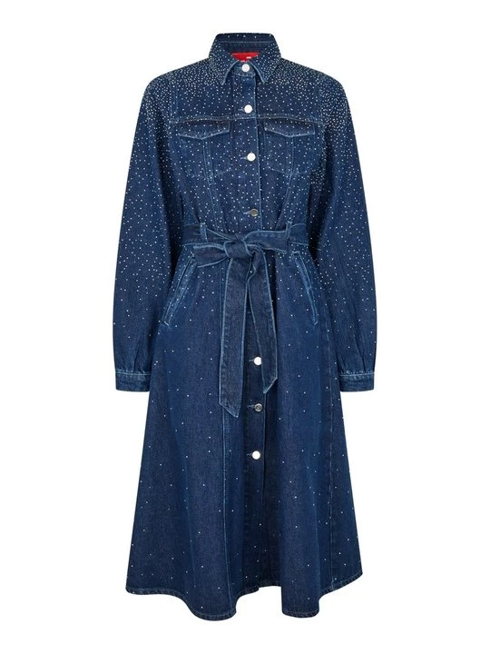 Obrázek produktu Denimové šaty Cras tmavomodrý denim