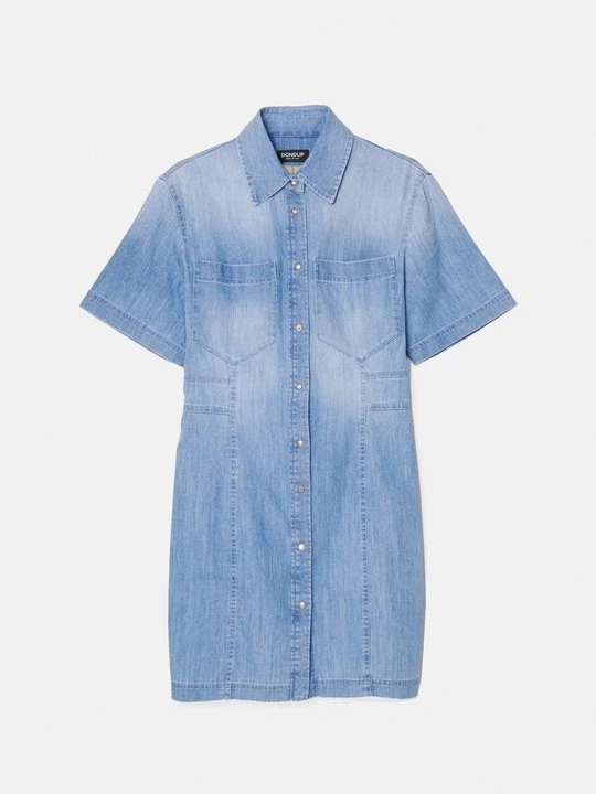 Obrázek produktu Denimové šaty Dondup modrý denim