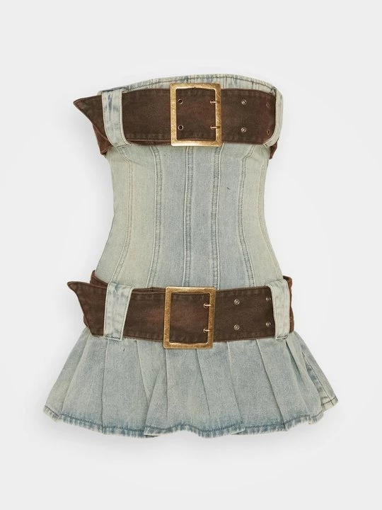 Obrázek produktu Denimové šaty Jaded London bělený denim