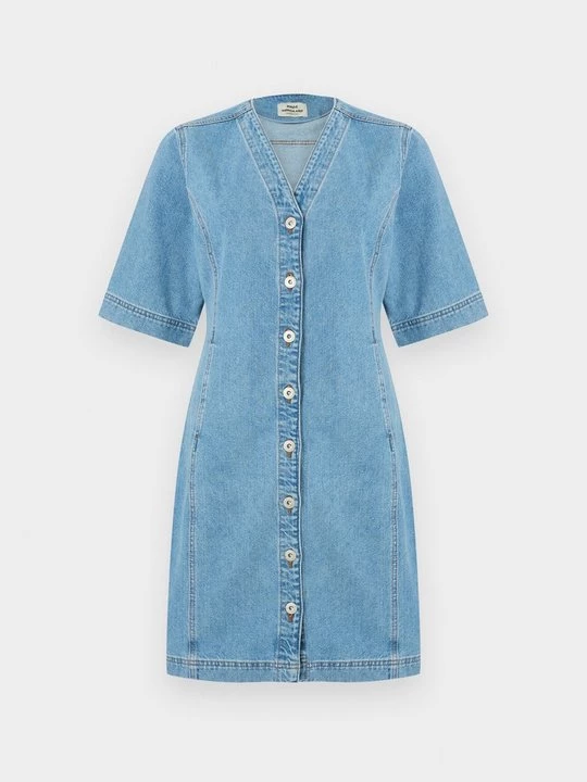 Obrázek produktu Denimové šaty Mads Nørgaard modrý denim