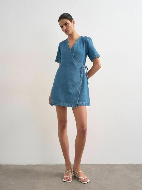 Obrázek produktu Denimové šaty Topshop modrý denim