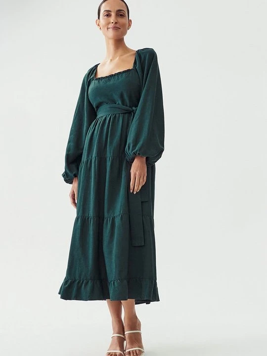 Obrázek produktu Denní šaty THE FATED tmavě zelená