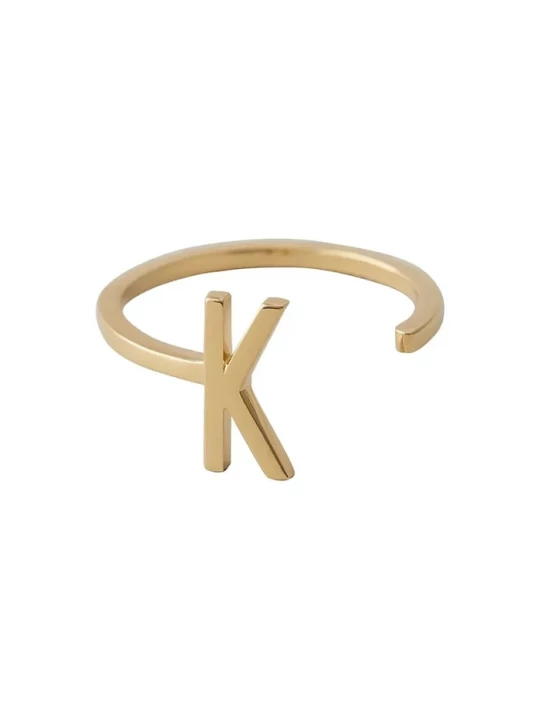 Obrázek produktu Design Letters Pozlacený stříbrný prsten Design Letters zlatá