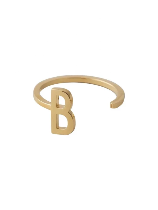 Obrázek produktu Design Letters Pozlacený stříbrný prsten Design Letters zlatá