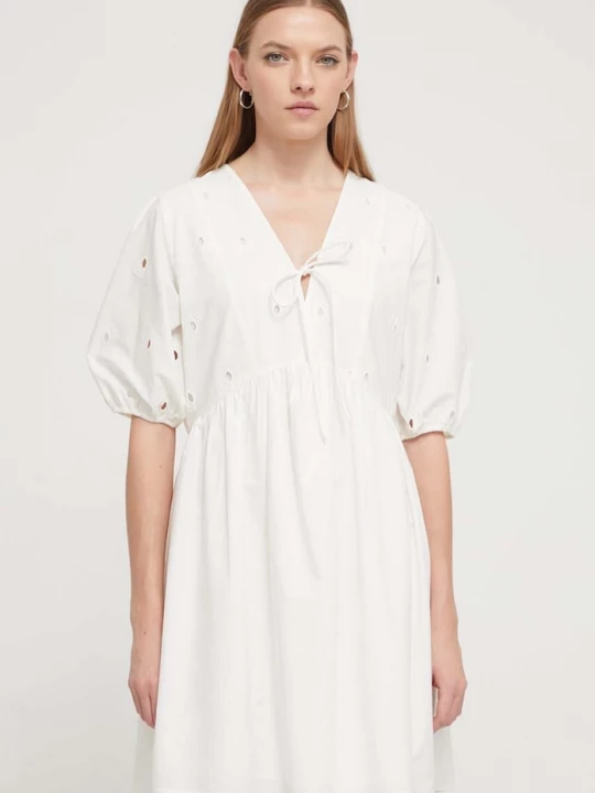 Obrázek produktu Desigual Bavlněné šaty Desigual LOMBARD béžová