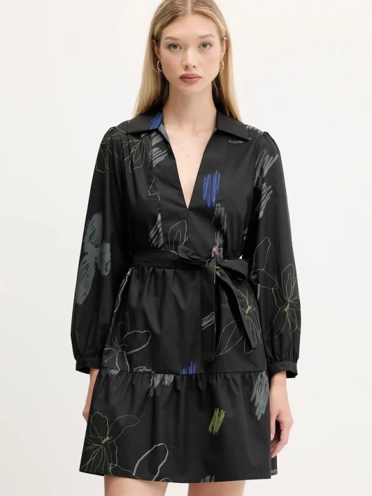 Obrázek produktu Desigual Bavlněné šaty Desigual PISOS černá