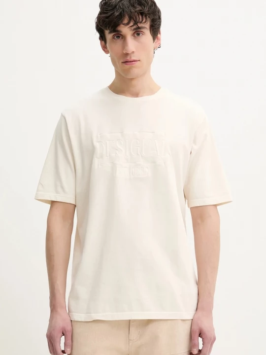 Obrázek produktu Desigual Bavlněné tričko Desigual WASHINGTONEC béžová