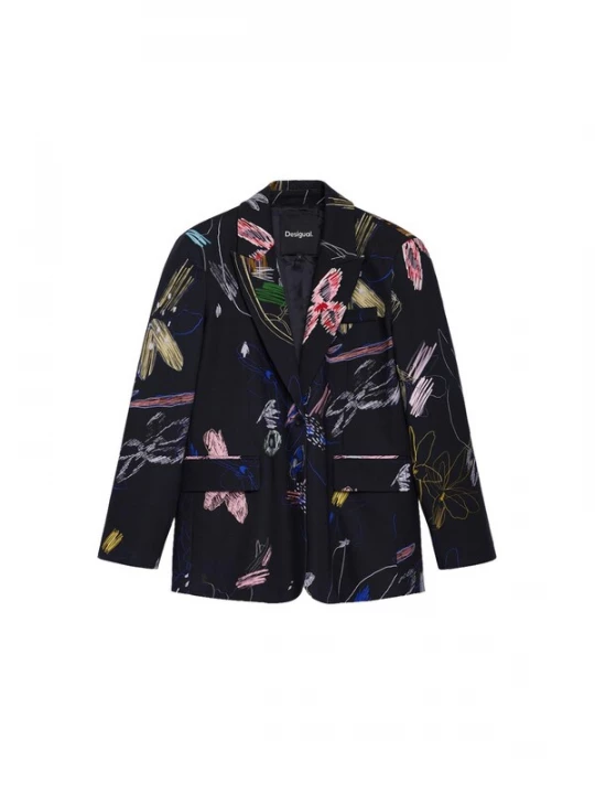 Obrázek produktu Desigual Blejzr indigo / pastelově žlutá / růžová / černá