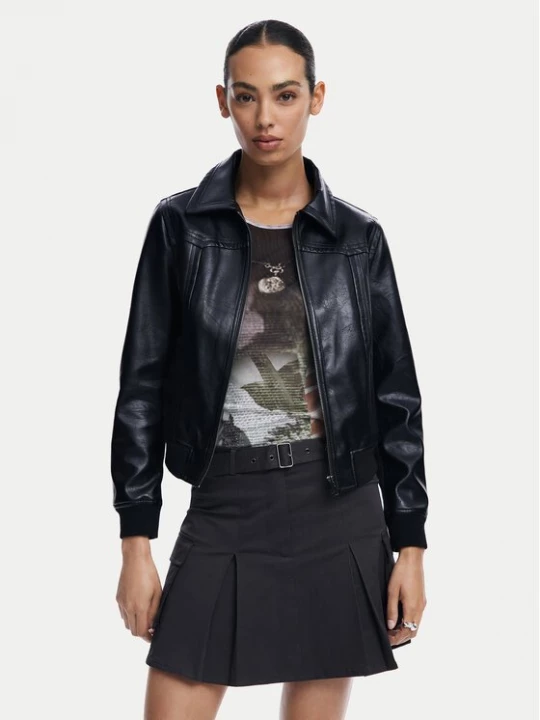 Obrázek produktu Desigual Bunda z imitace kůže Helsinki 24WWEW35 Černá Regular Fit