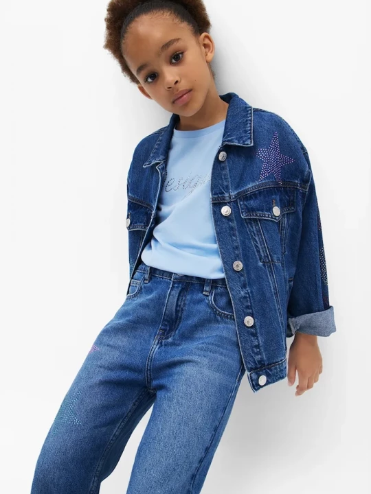 Obrázek produktu Desigual Dětská riflová bunda Desigual námořnická modř