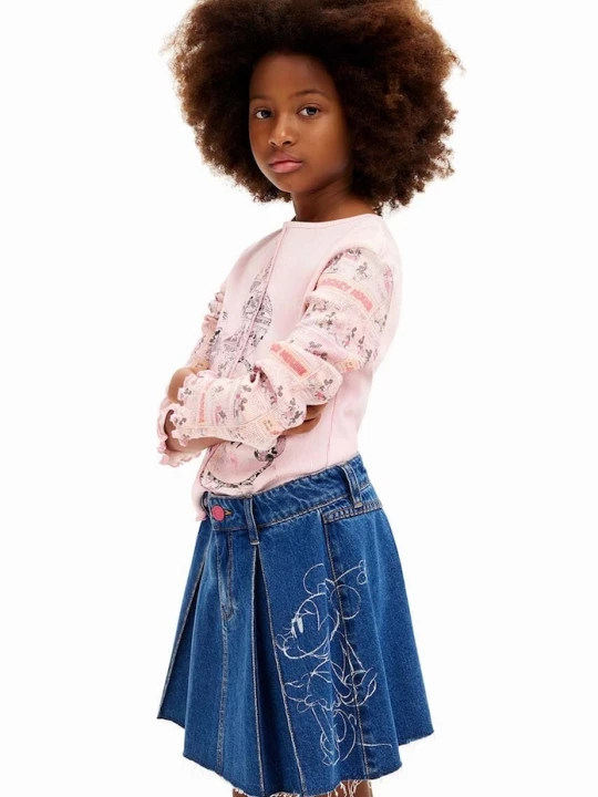 Obrázek produktu Desigual Dětská riflová sukně Desigual MINNIE MOUSE námořnická modř
