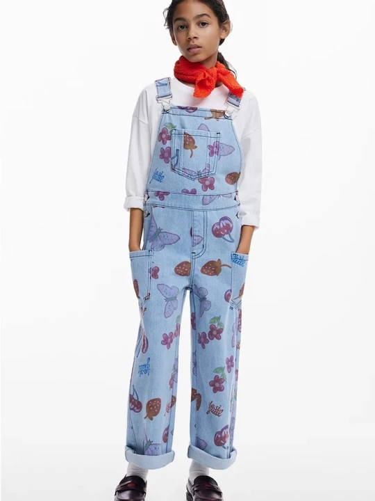 Obrázek produktu Desigual Dětské džínové lacláče Desigual modrá