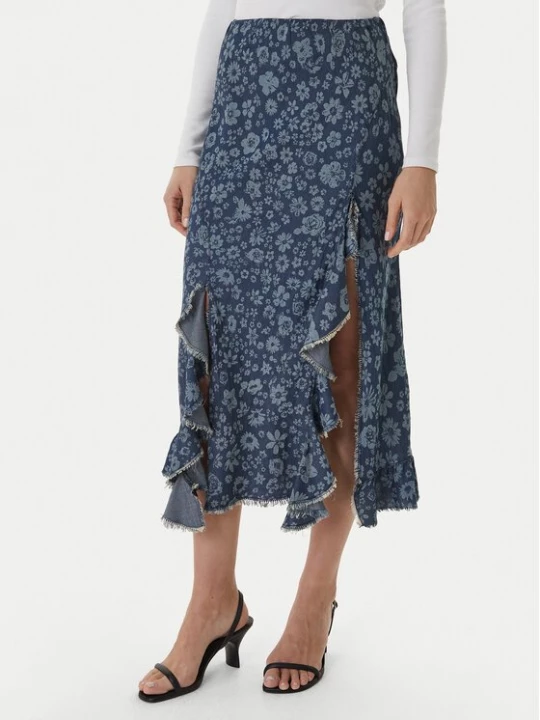 Obrázek produktu Desigual Džínová sukně Anem 26SWFW04 Modrá Regular Fit