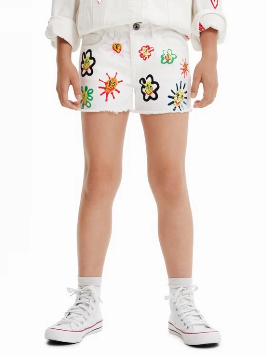 Obrázek produktu Desigual Džínové šortky 23SGDD07 Bílá Regular Fit