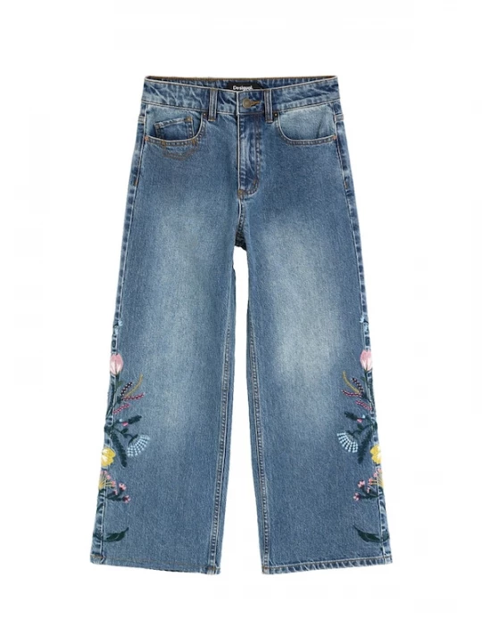 Obrázek produktu Desigual Džíny 'Flower' modrá džínovina / citronová / petrolejová / růžová