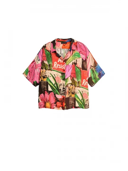 Obrázek produktu Desigual Halenka béžová / pink / červená / černá