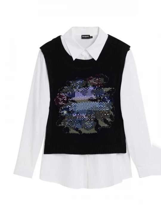 Obrázek produktu Desigual Halenka černá / bílá