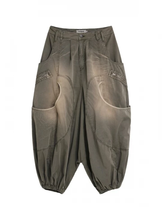 Obrázek produktu Desigual Harémové kalhoty režná / khaki