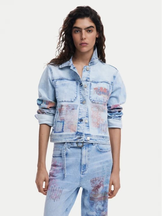 Obrázek produktu Desigual Jeansová bunda Los Angeles 25SWED03 Modrá Regular Fit